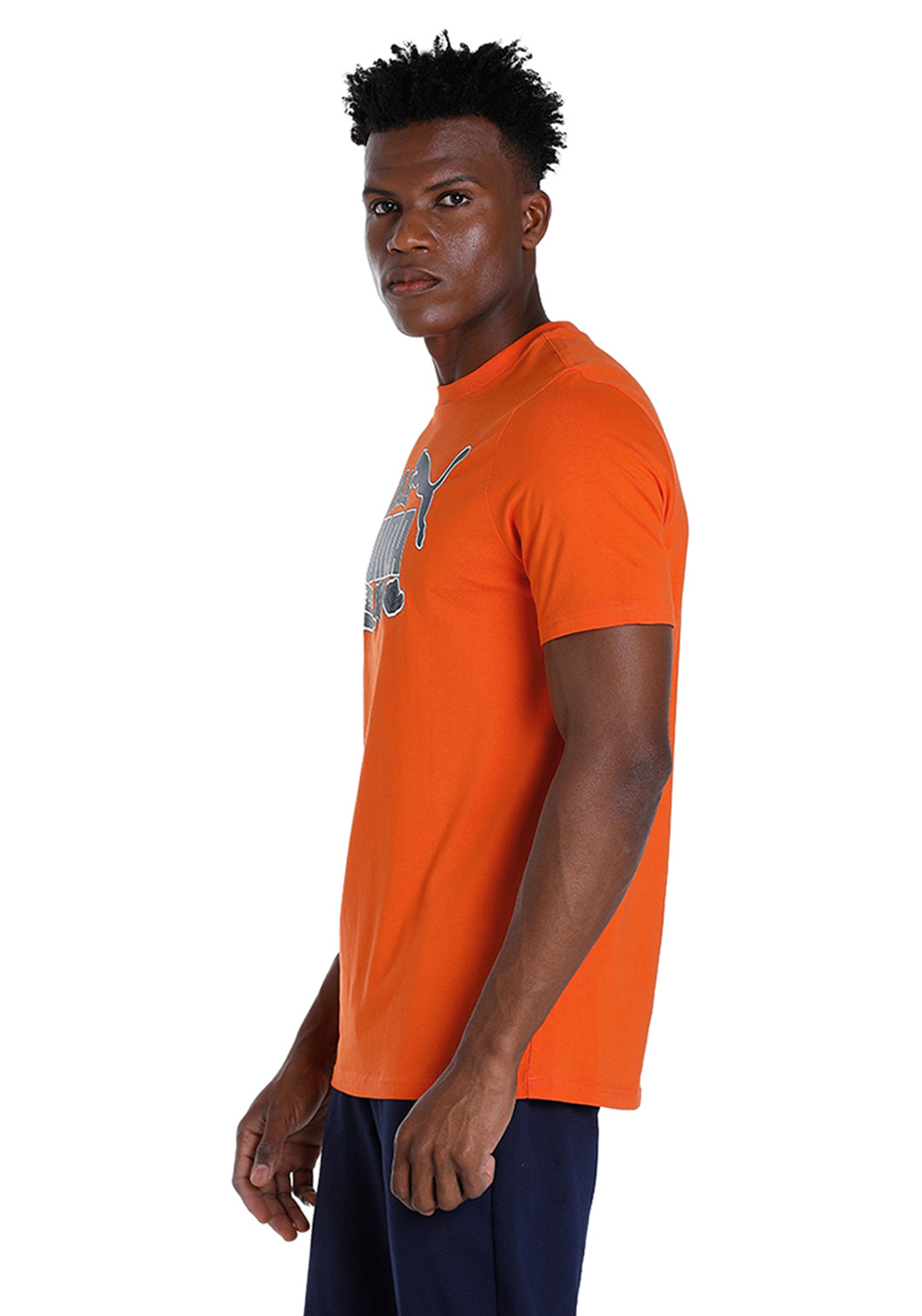 Puma Men Orange GRAPHICS Icon T-Shirt (2)