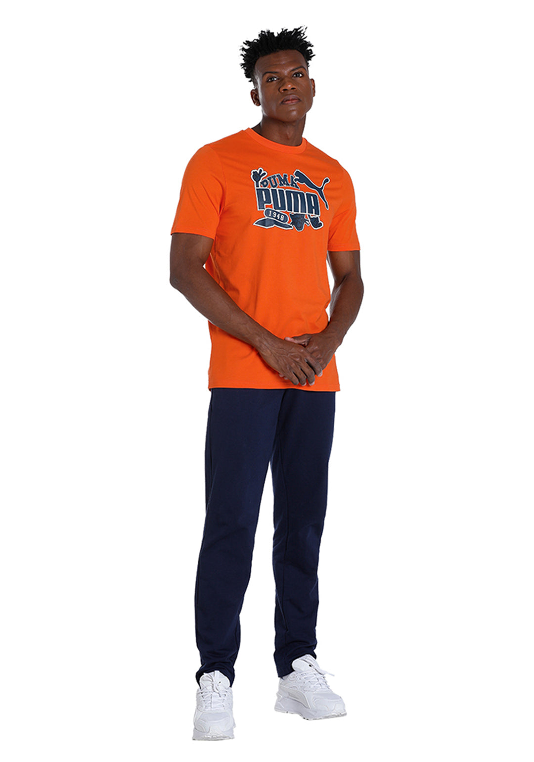 Puma Men Orange GRAPHICS Icon T-Shirt (5)
