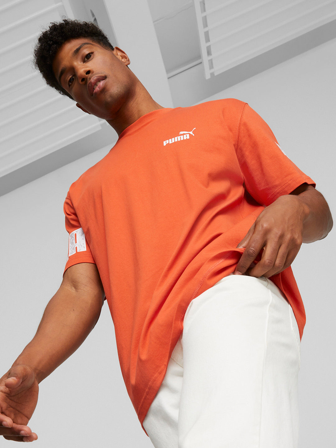 Puma Men Orange PUMA POWER Summer T-Shirt (2)