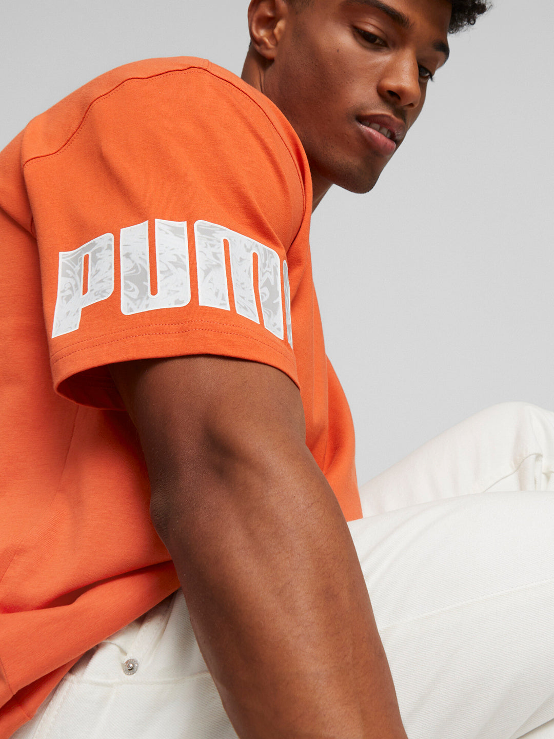 Puma Men Orange PUMA POWER Summer T-Shirt (4)