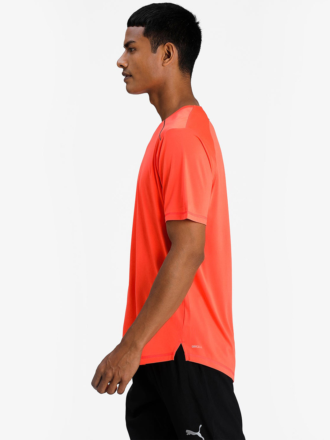 Puma Men Orange Solid Run Cooladapt T-Shirts (2)