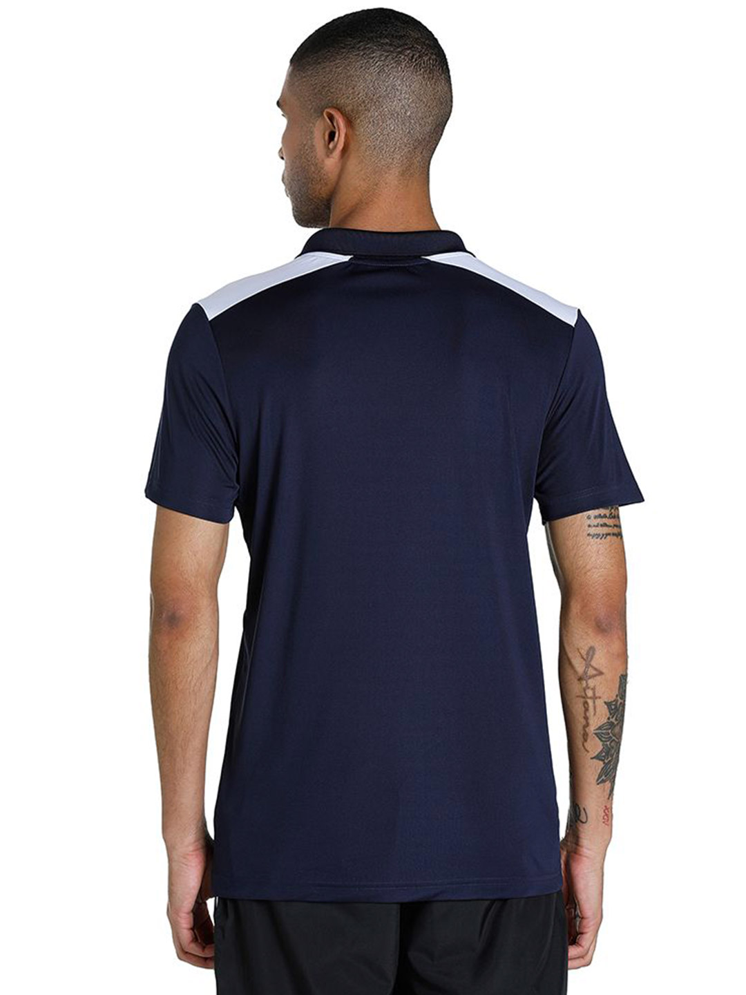 Puma Men Peacoat Printed Color Block Train Polo T-Shirt (2)