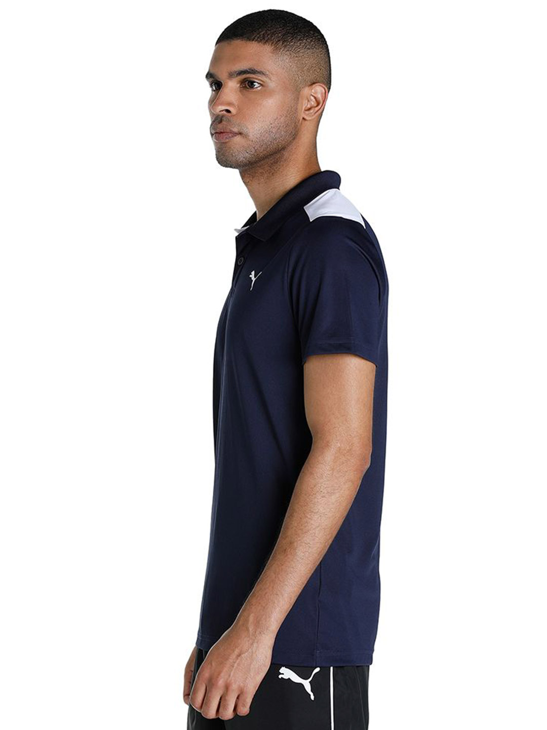 Puma Men Peacoat Printed Color Block Train Polo T-Shirt (3)