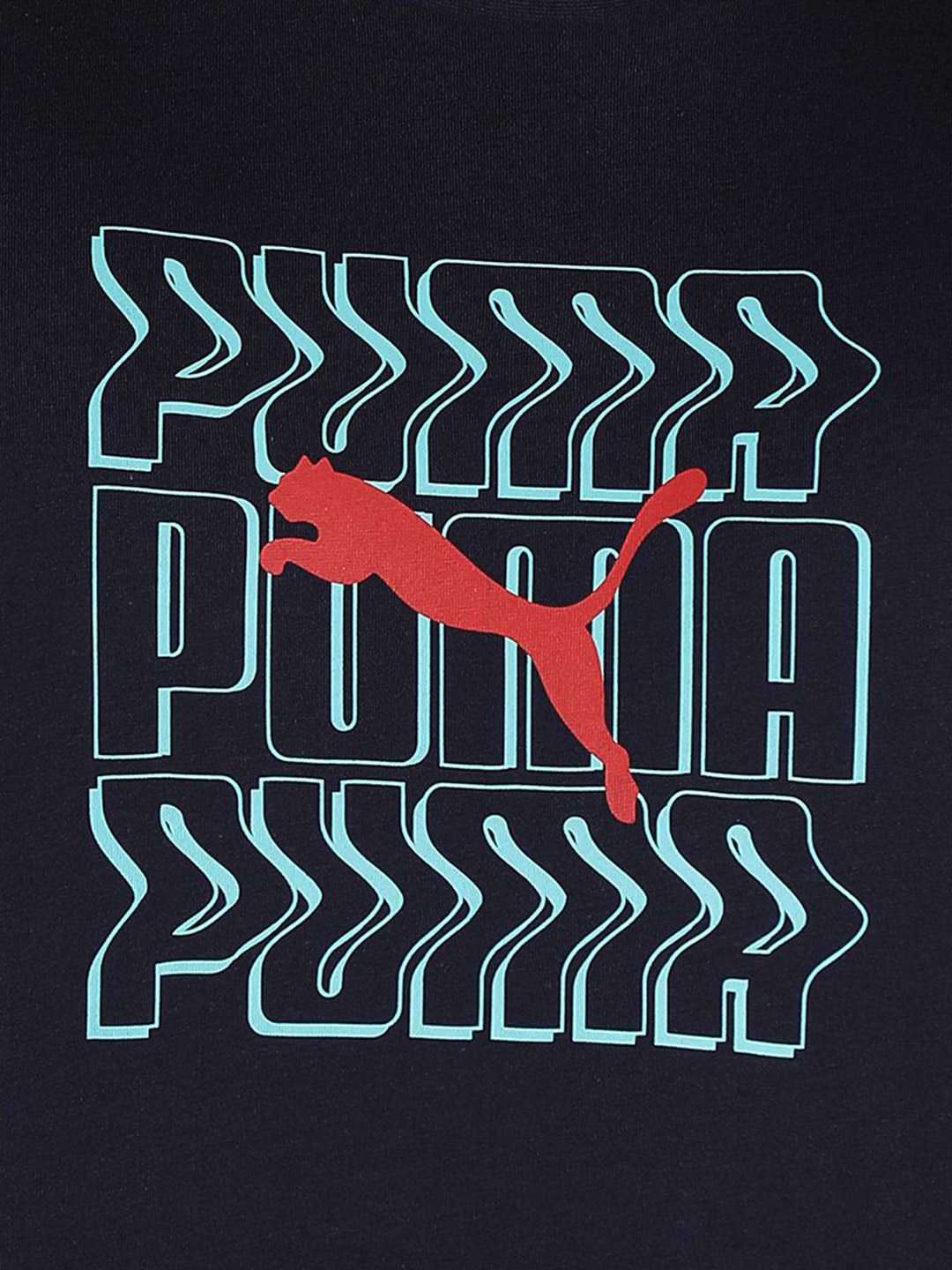 Puma Men Peacoat Printed Graphic Logo T-Shirt (6)