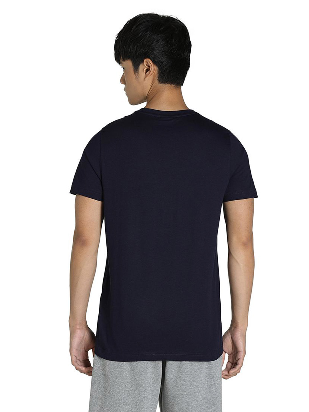 Puma Men Peacoat Printed Graphic Logo T-Shirt (3)
