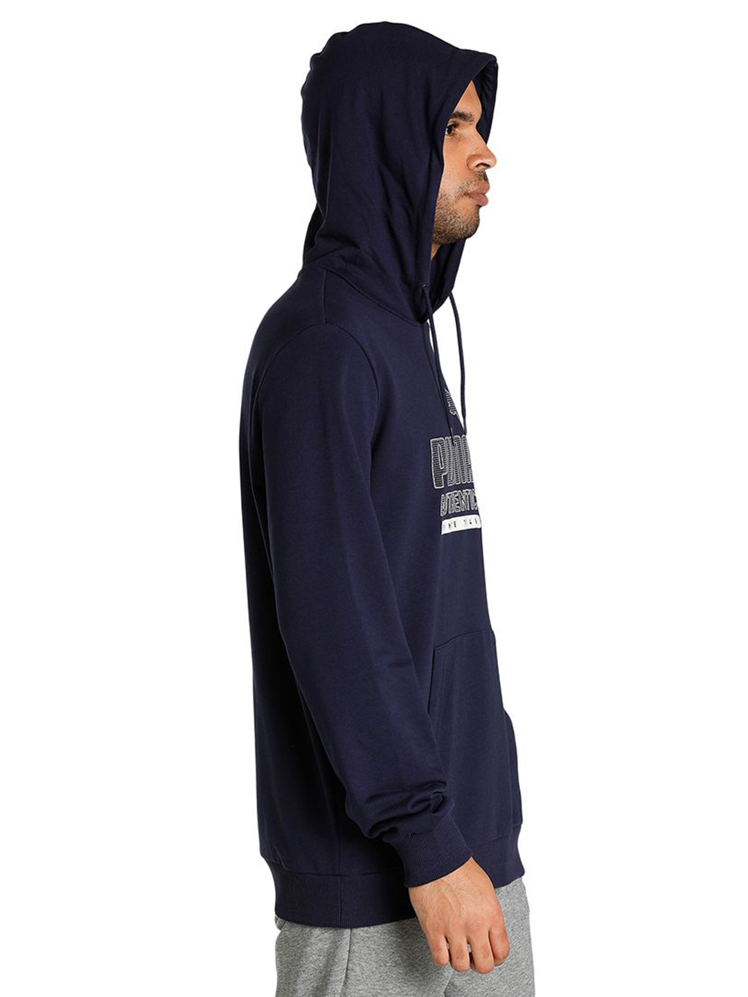 Puma Men Peacoat Printed Puma Cat Graphic Hoodie (4)