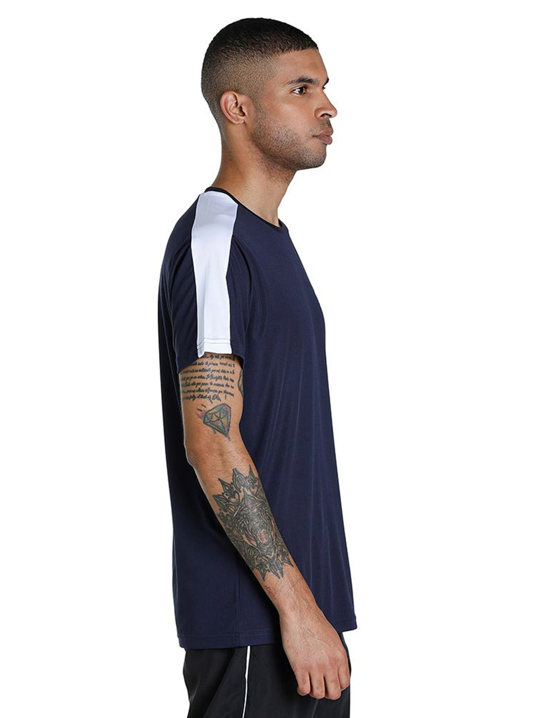 Puma Men Peacoat Printed Puma CR Color block T-Shirt (4)