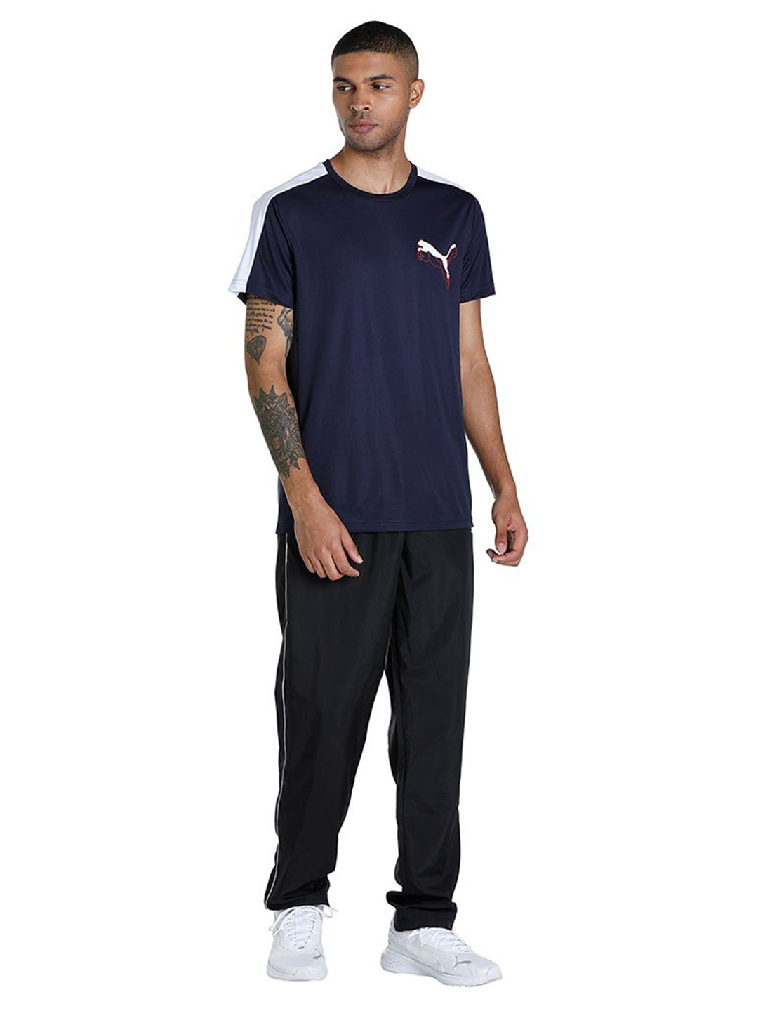 Puma Men Peacoat Printed Puma CR Color block T-Shirt (6)