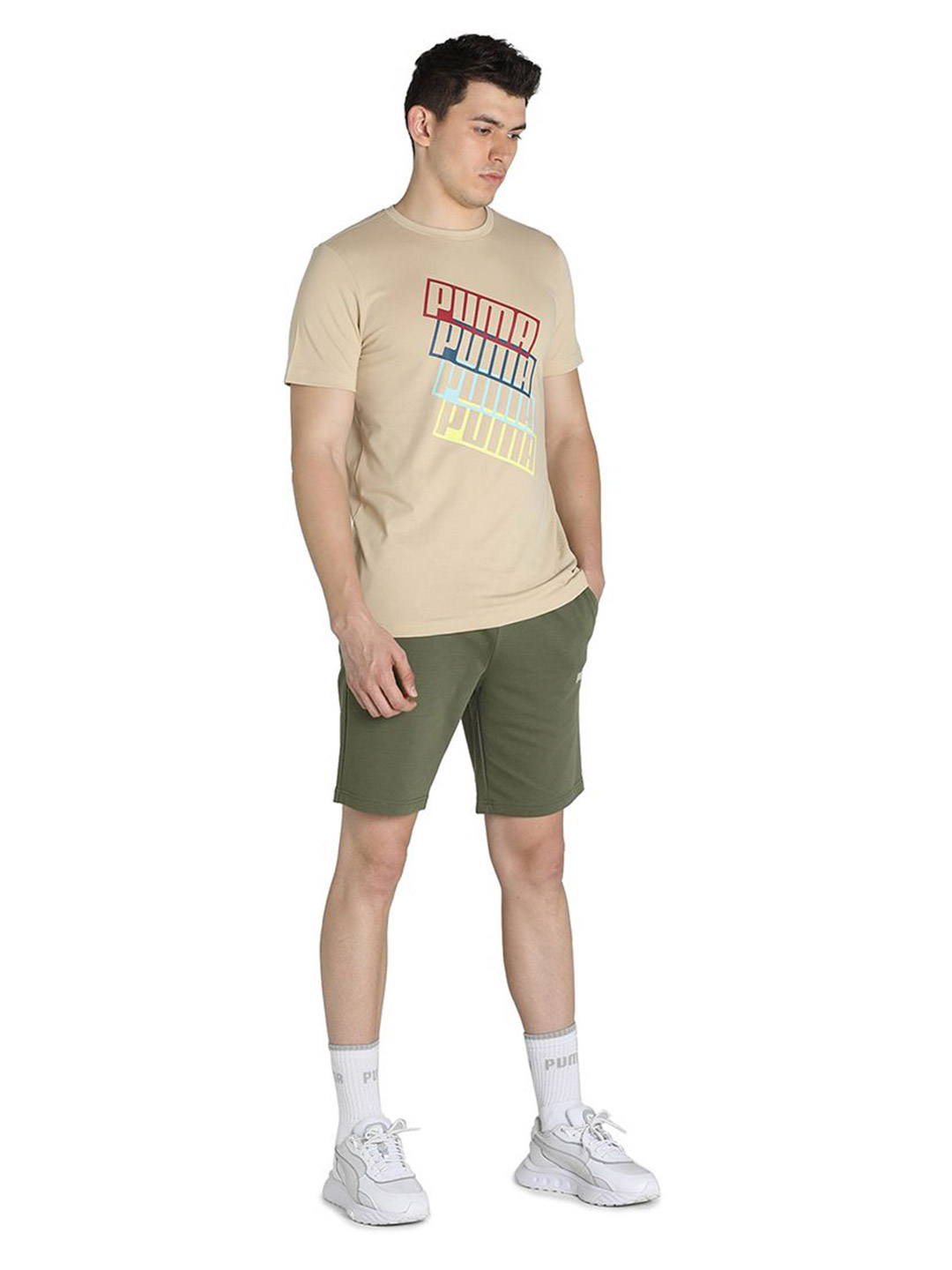 Puma Men Pebble Printed PUMA Graphic T-Shirt (5)