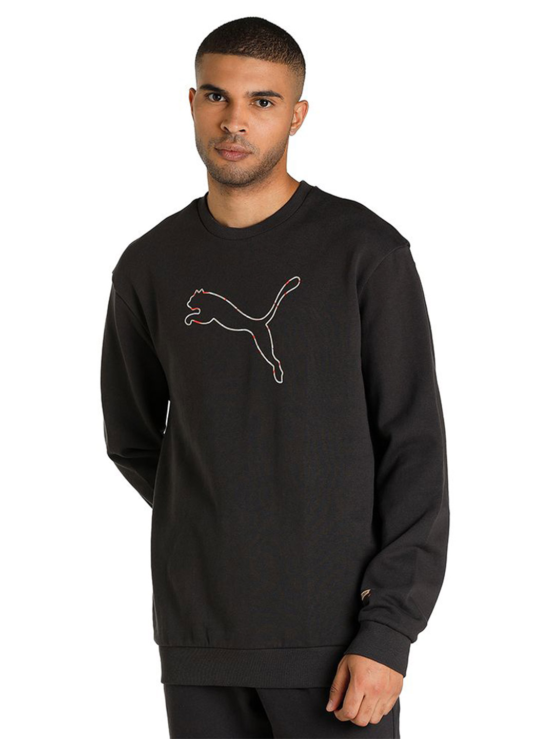 Puma Men Phantom Black Printed Better Crew Neck Sweatshirt (1)