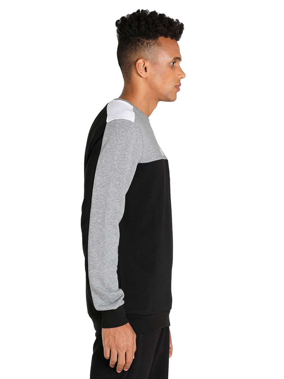 Puma Men Puma Black Printed Essentials+ Block Crew Neck Sweater (2)