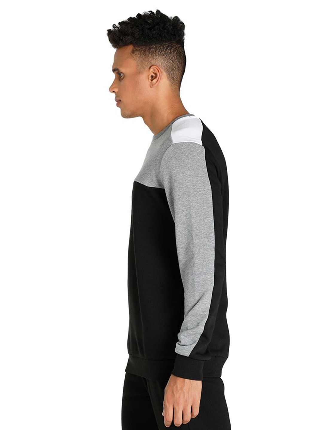 Puma Men Puma Black Printed Essentials+ Block Crew Neck Sweater (4)