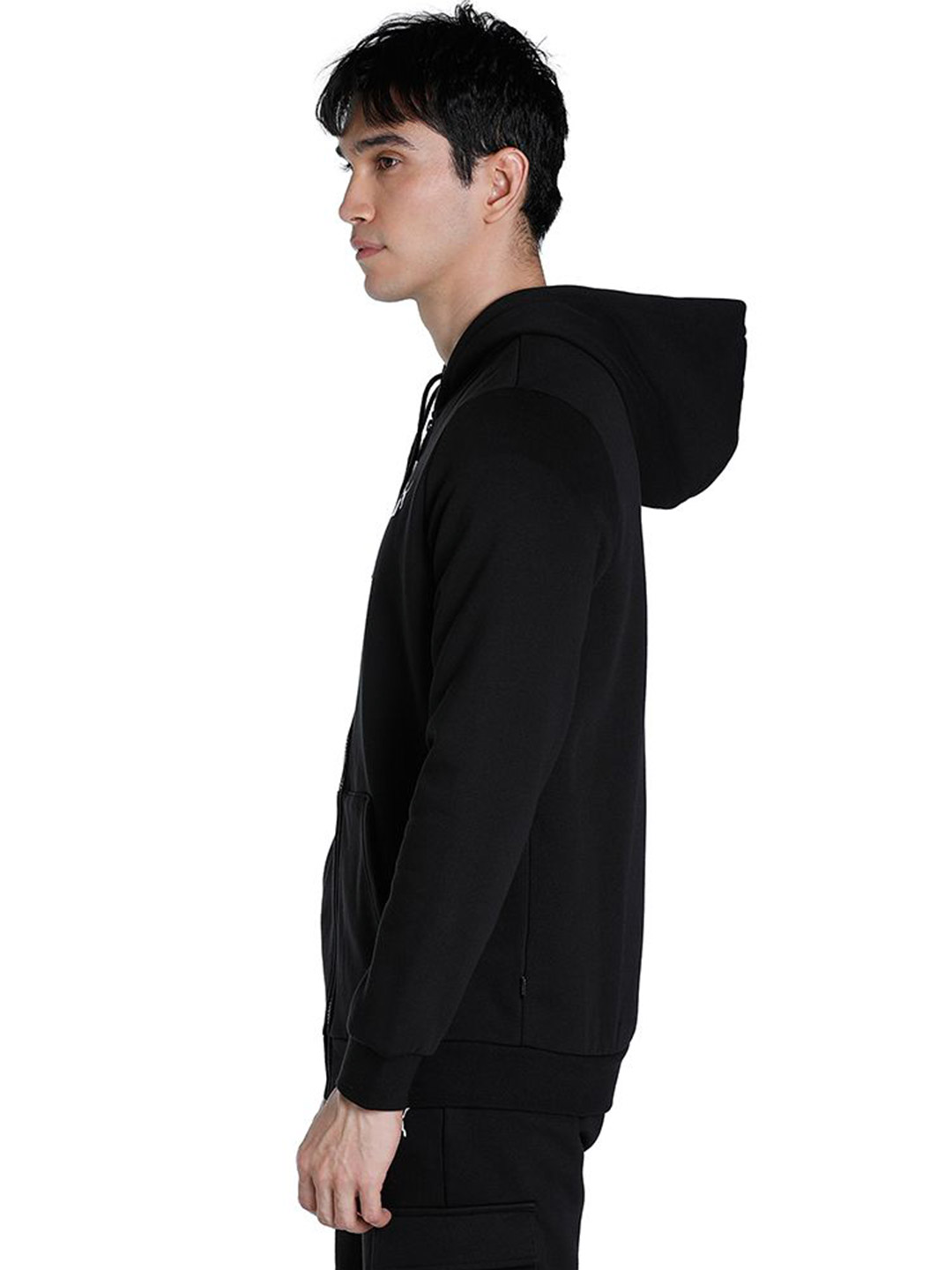 Puma Men Puma Black Printed Essentials Small Logo Full-Zip Regular Fit Hoodie (2)