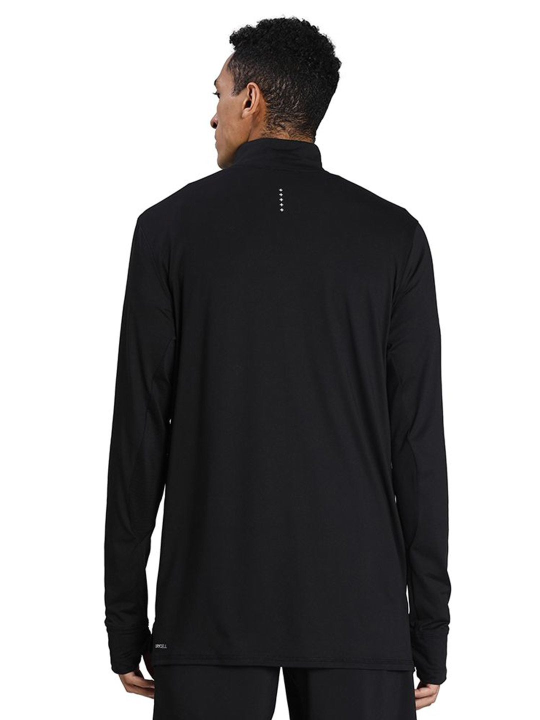 Puma Men Puma Black Printed Favourite Quarter-Zip Running Performance T-Shirt (3)