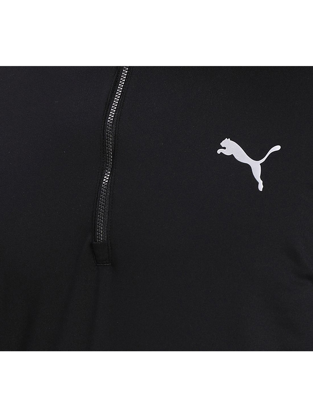 Puma Men Puma Black Printed Favourite Quarter-Zip Running Performance T-Shirt (6)