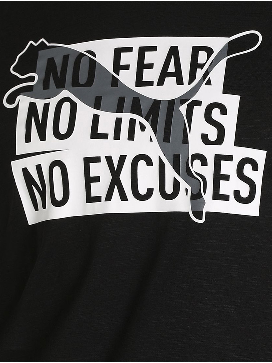 Puma Men Puma Black Printed Performance Slogan Cat Training T-Shirt (6)