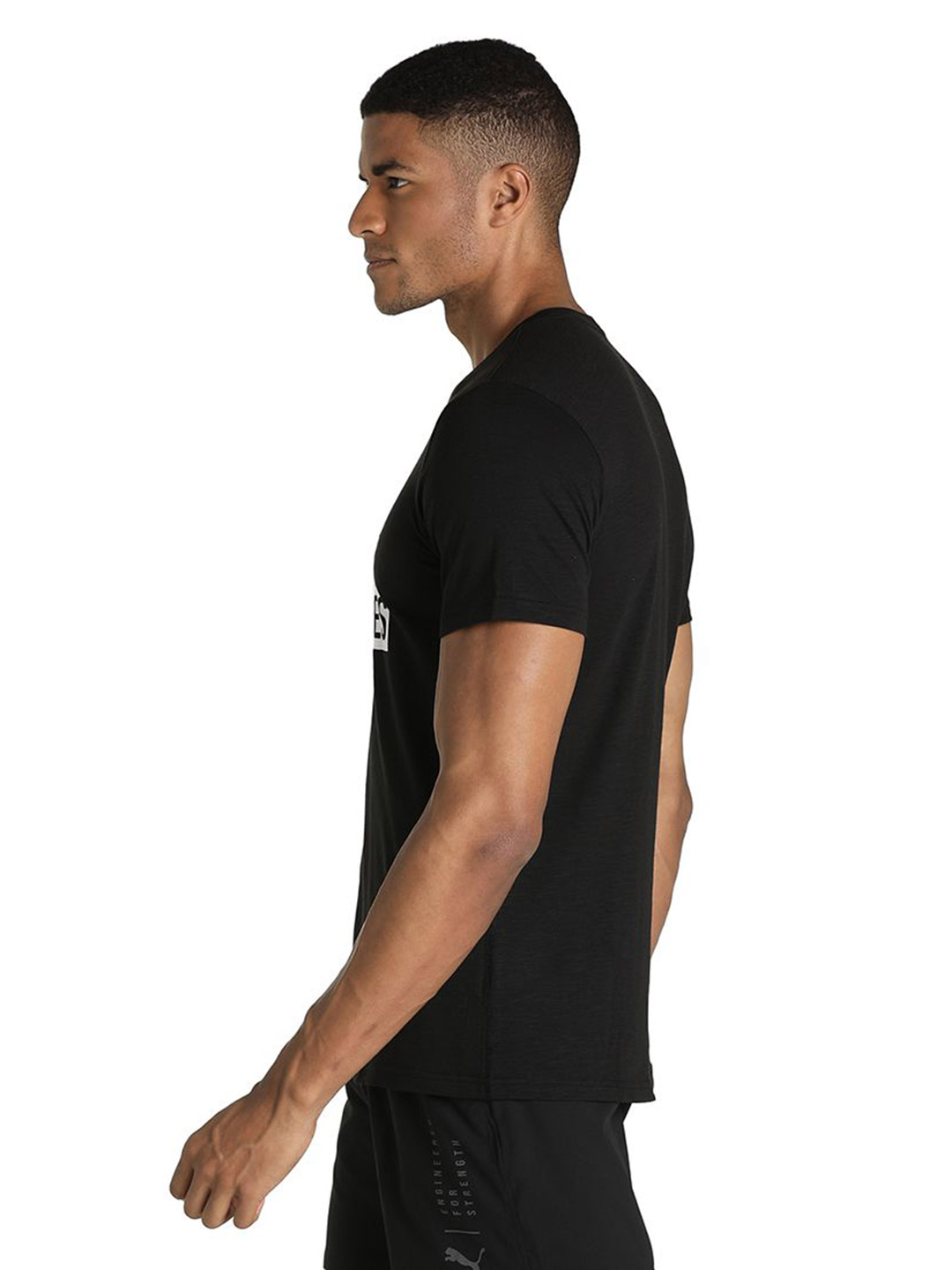 Puma Men Puma Black Printed Performance Slogan Cat Training T-Shirt (2)