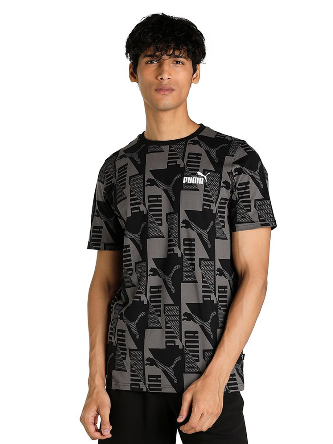 Puma Men Puma Black Printed Power Printed T-Shirt (1)