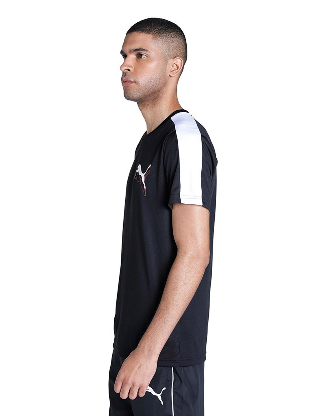 Puma Men Puma Black Printed Puma CR Color block T-Shirt (5)
