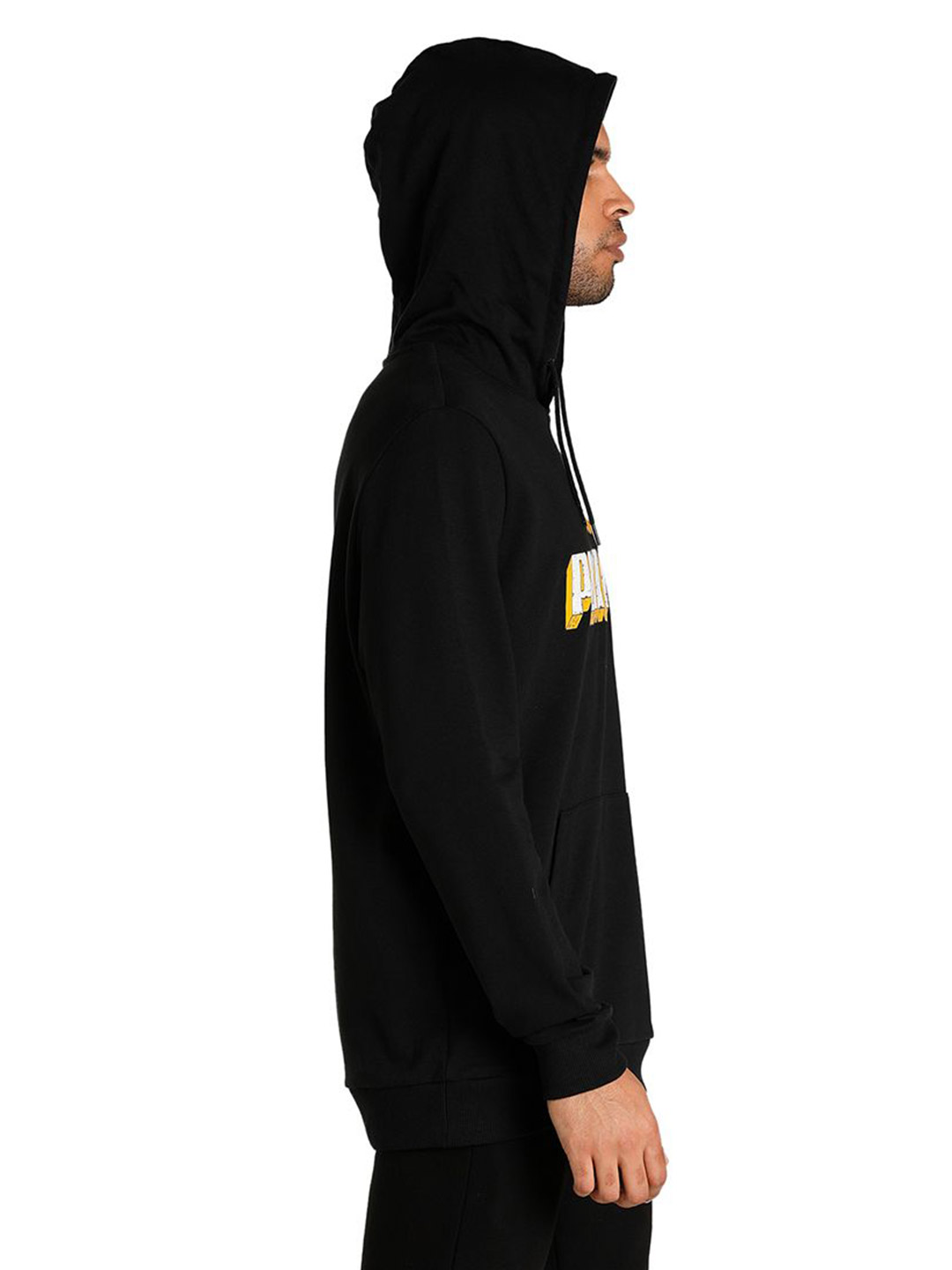 Puma Men Puma Black Printed Puma Graphic Hoodie (4)