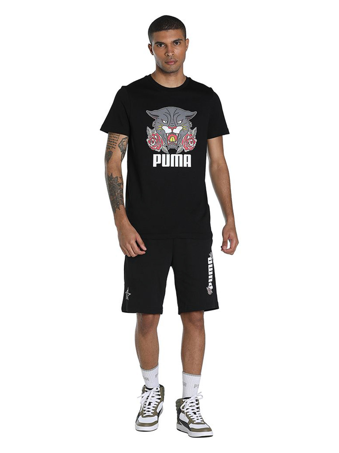 Puma Men Puma Black Printed PUMA x 1DER KL Rahul Grunge Logo T-Shirt (5)