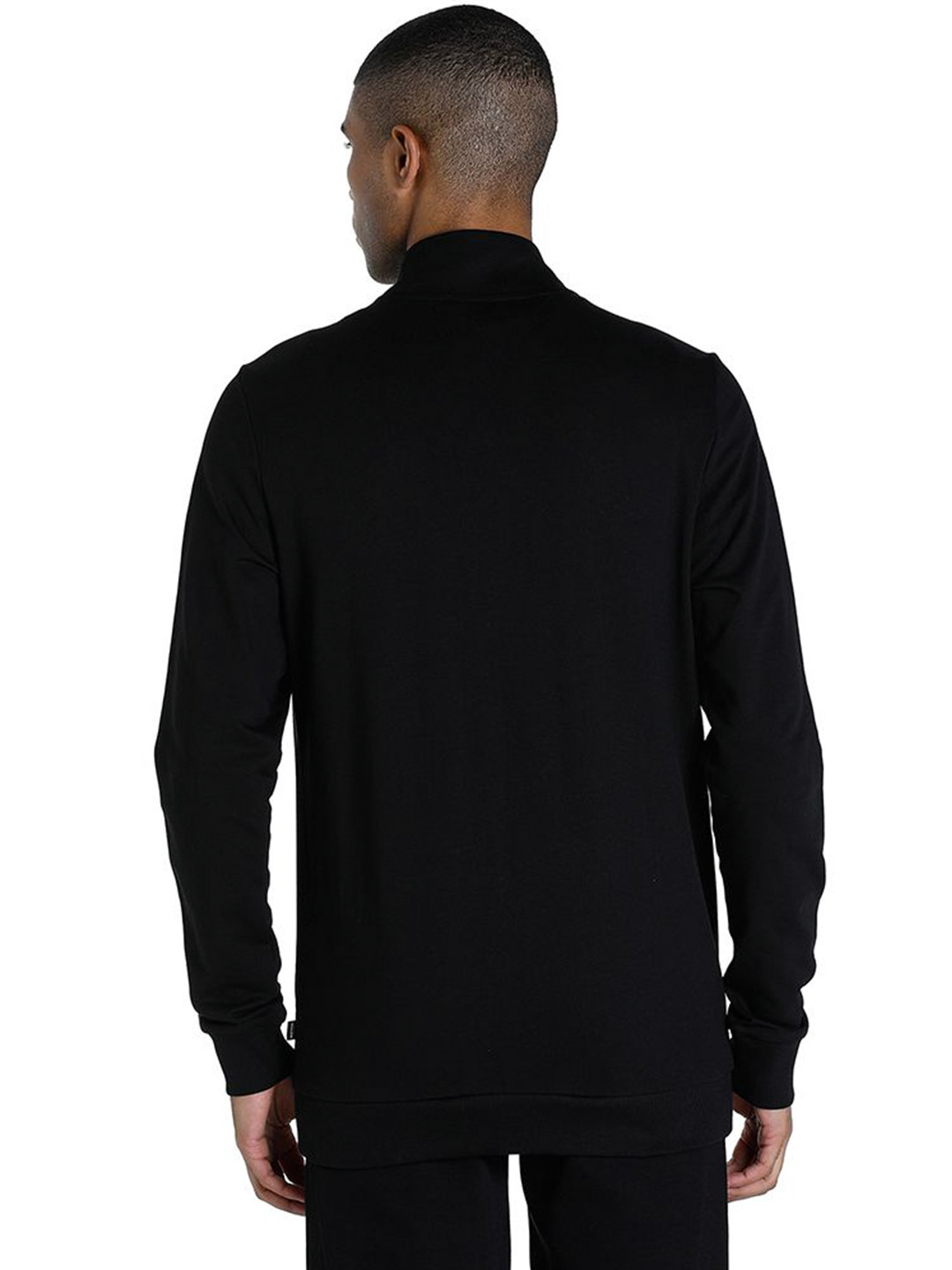Puma Men Puma Black Printed Rounded Logo Knitted Jacket (3)