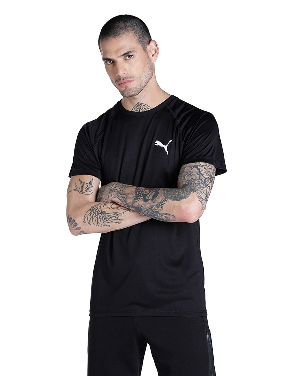 Puma Men PUMA Black Printed RTG T-Shirt (1)