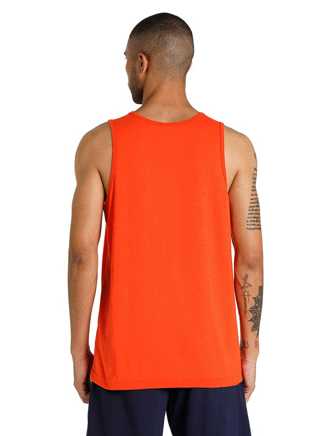 Puma Men Puma Black-Cherry Tomato Printed Slub Tank Pack of 2 (3)
