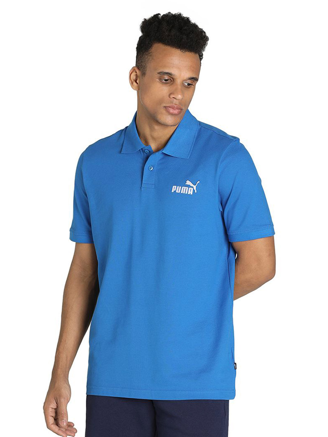 Men Puma Royal Printed Essentials Pique Regular Fit Polo Shirt