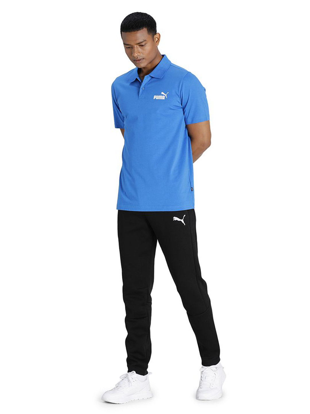 Puma Men Puma Royal Printed Essentials Regular Fit Jersey Polo (5)