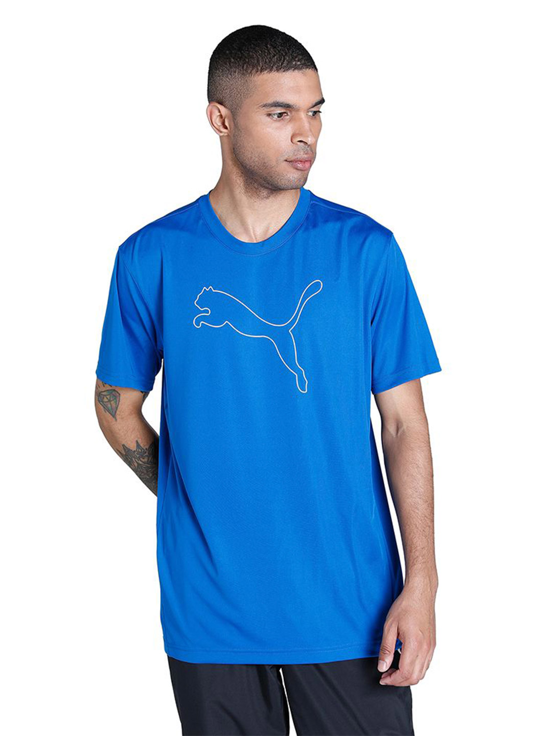Men PUMA Team Royal Printed PERFORMANCE CAT T-Shirt
