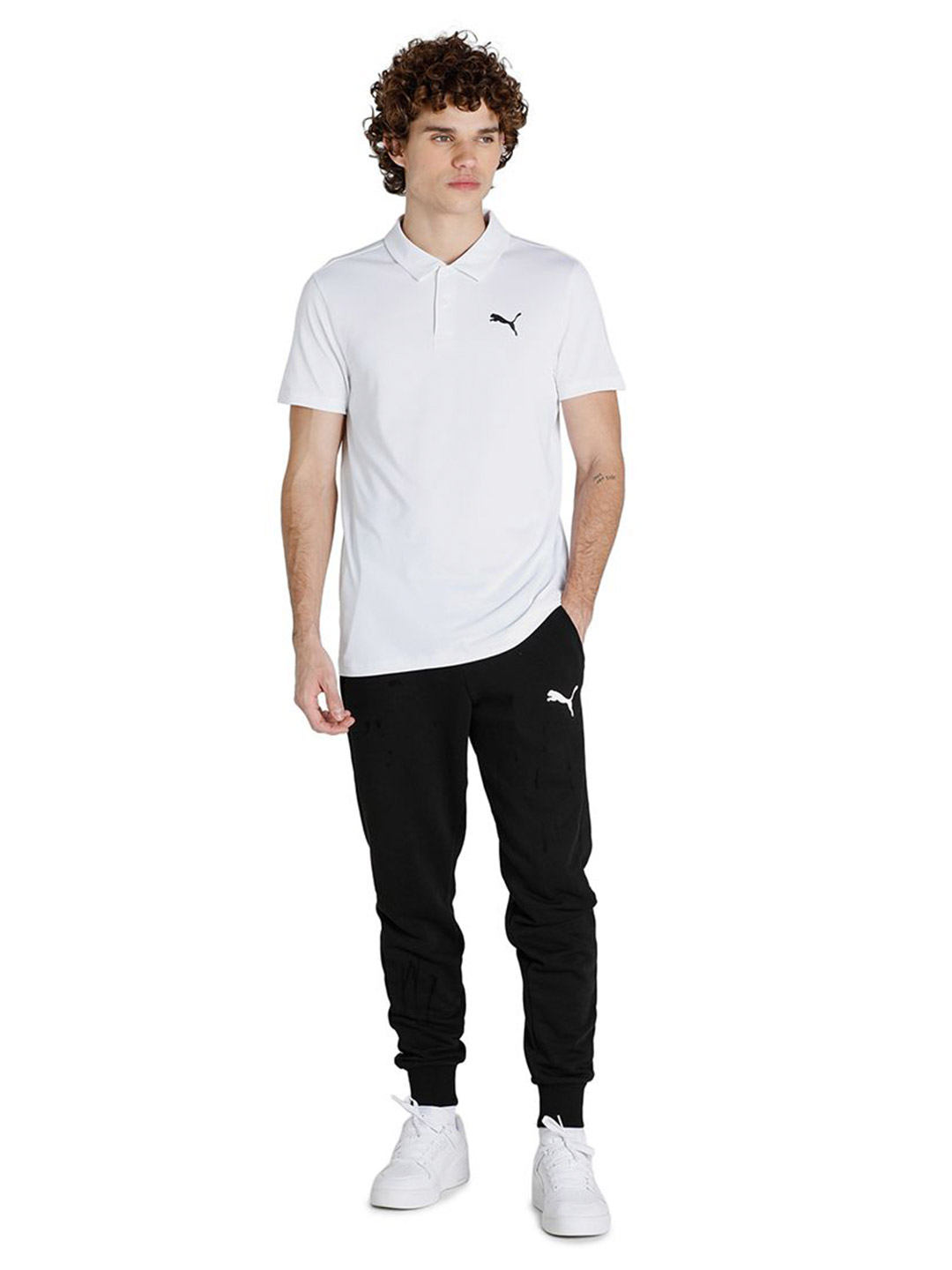 Puma Men Puma White Printed All in Polo T-Shirt (5)