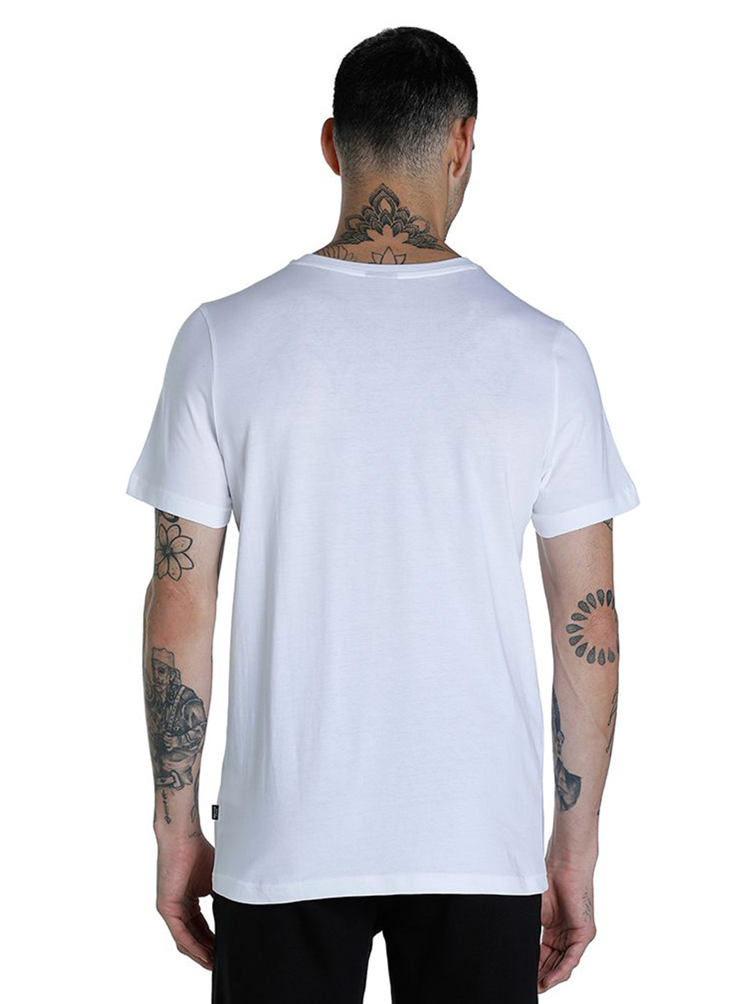Puma Men Puma White Printed Cat Graphic T-Shirt (3)