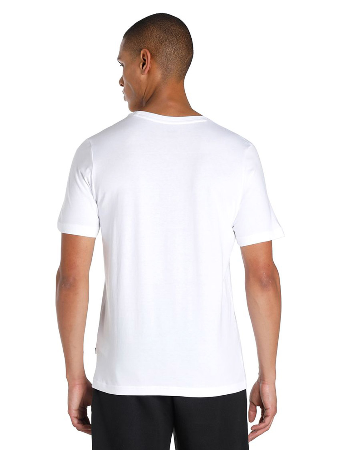 Puma Men Puma White Printed Essentials+ Big Logo T-Shirt (3)