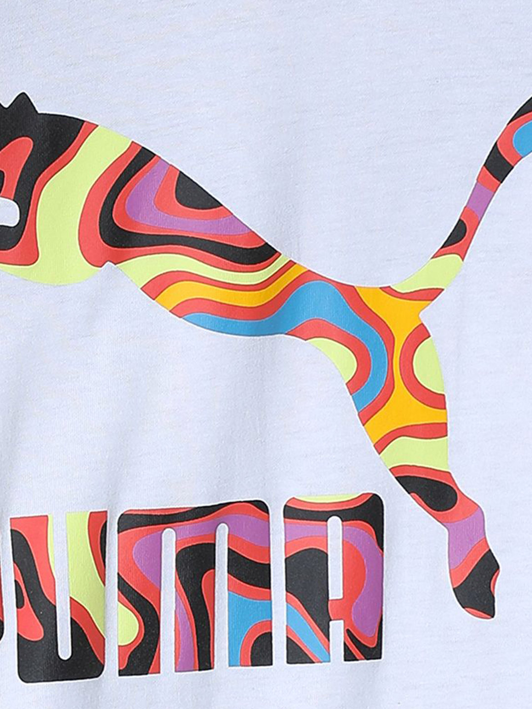 Puma Men Puma White Printed Lava Flow Logo T-Shirt (6)