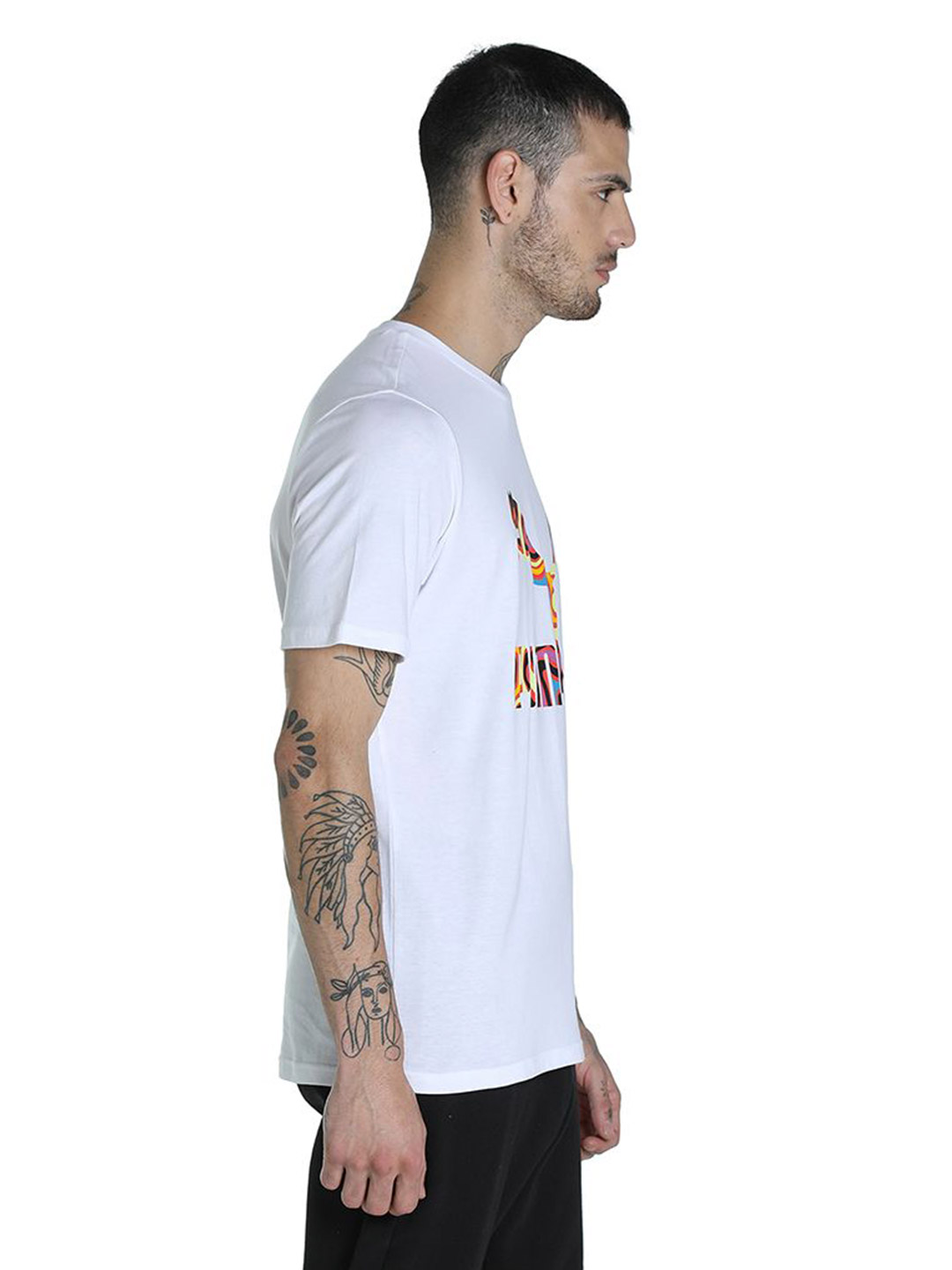Puma Men Puma White Printed Lava Flow Logo T-Shirt (4)