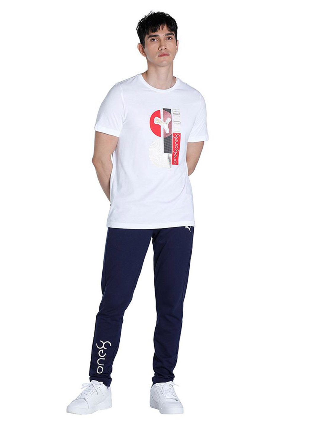 Puma Men Puma White Printed one8 Virat Kohli Gold Foil T-Shirt (5)