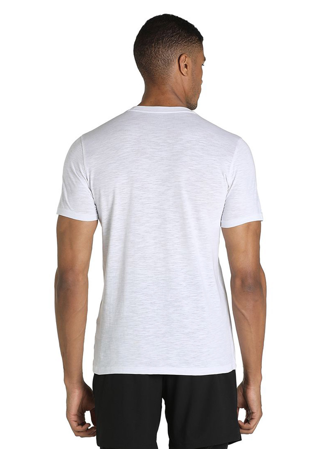 Puma Men Puma White Printed Performance Slogan Cat Training T-Shirt (2)