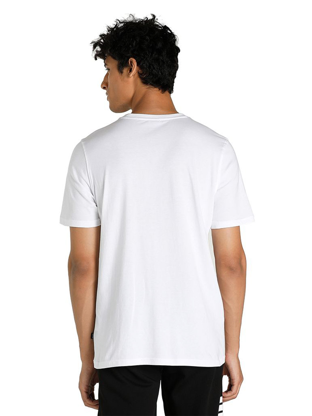 Puma Men Puma White Printed Power Logo T-Shirt (2)