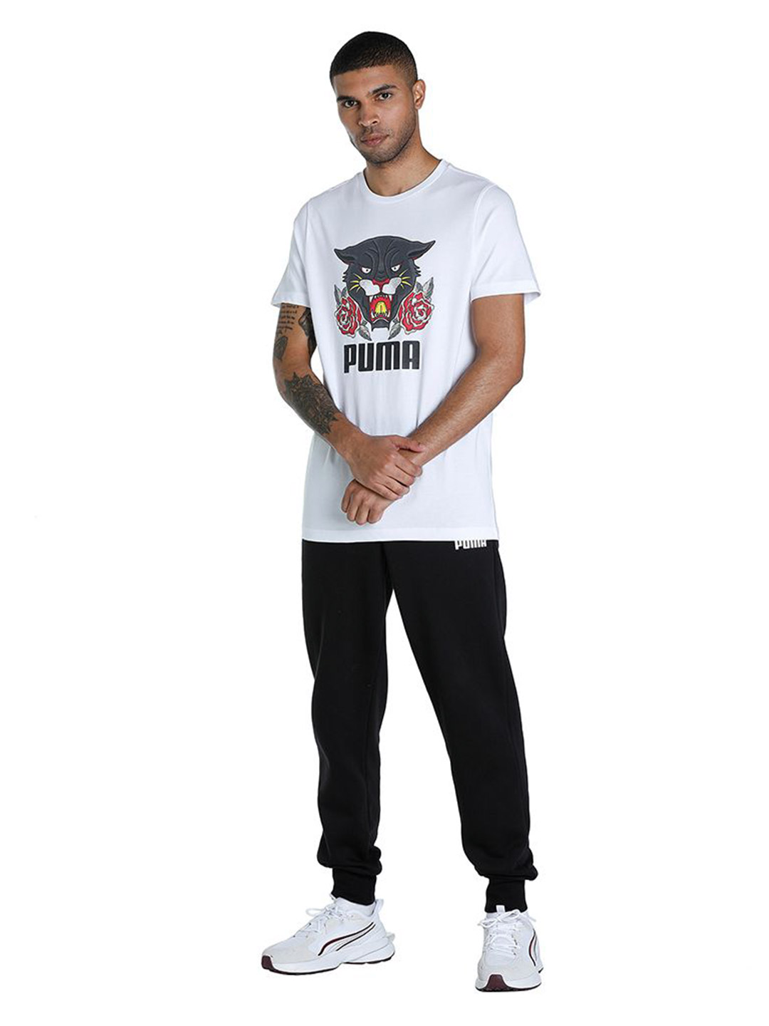 Puma Men Puma White Printed PUMA x 1DER KL Rahul Grunge Logo T-Shirt (5)