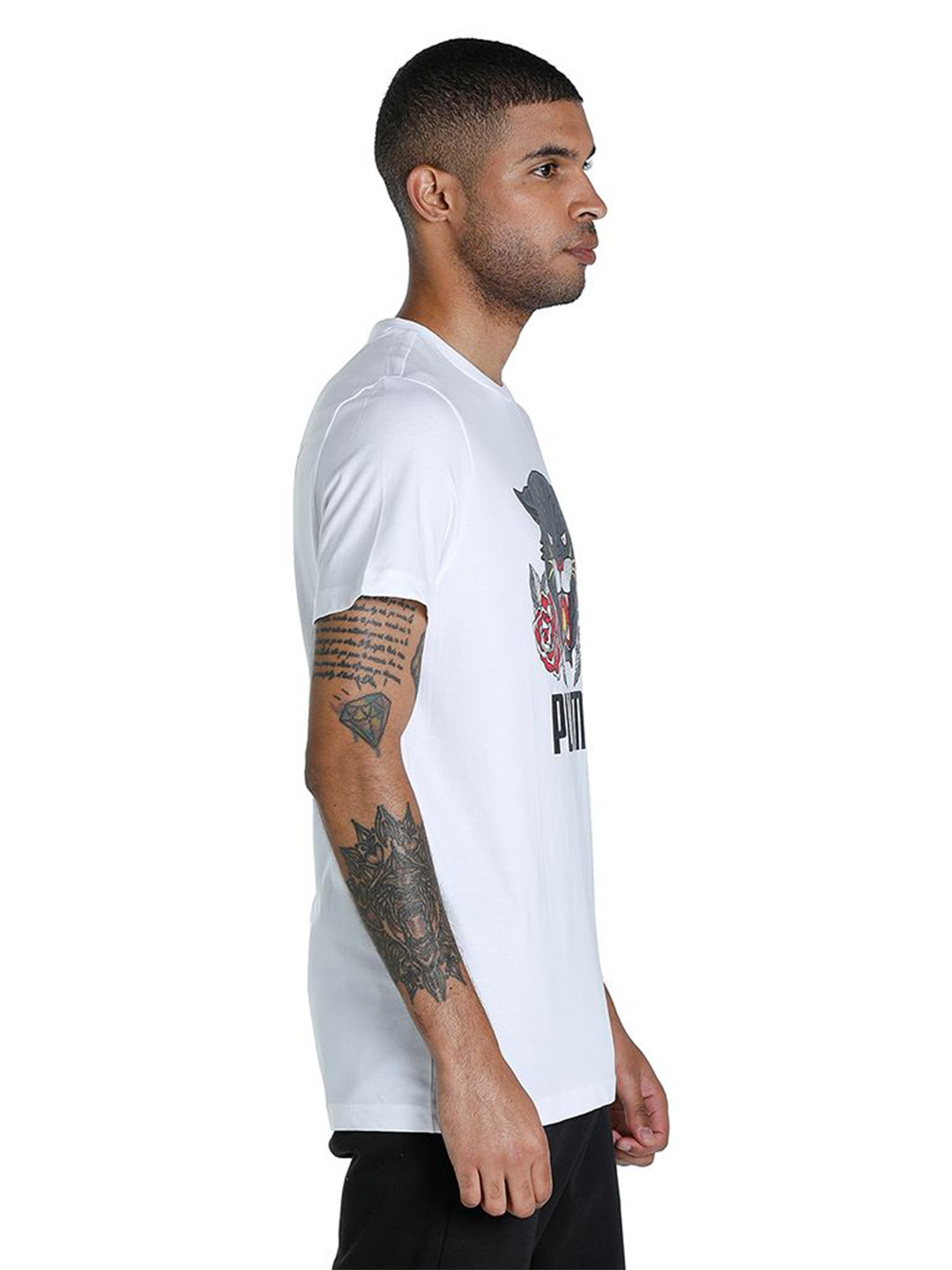 Puma Men Puma White Printed PUMA x 1DER KL Rahul Grunge Logo T-Shirt (4)