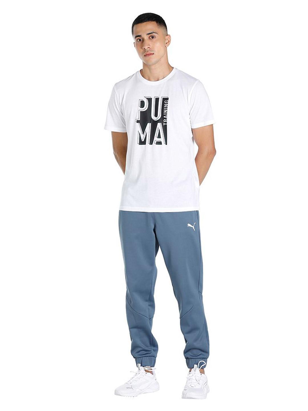Puma Men Puma White Printed Short Sleeve Training T-Shirt (5)