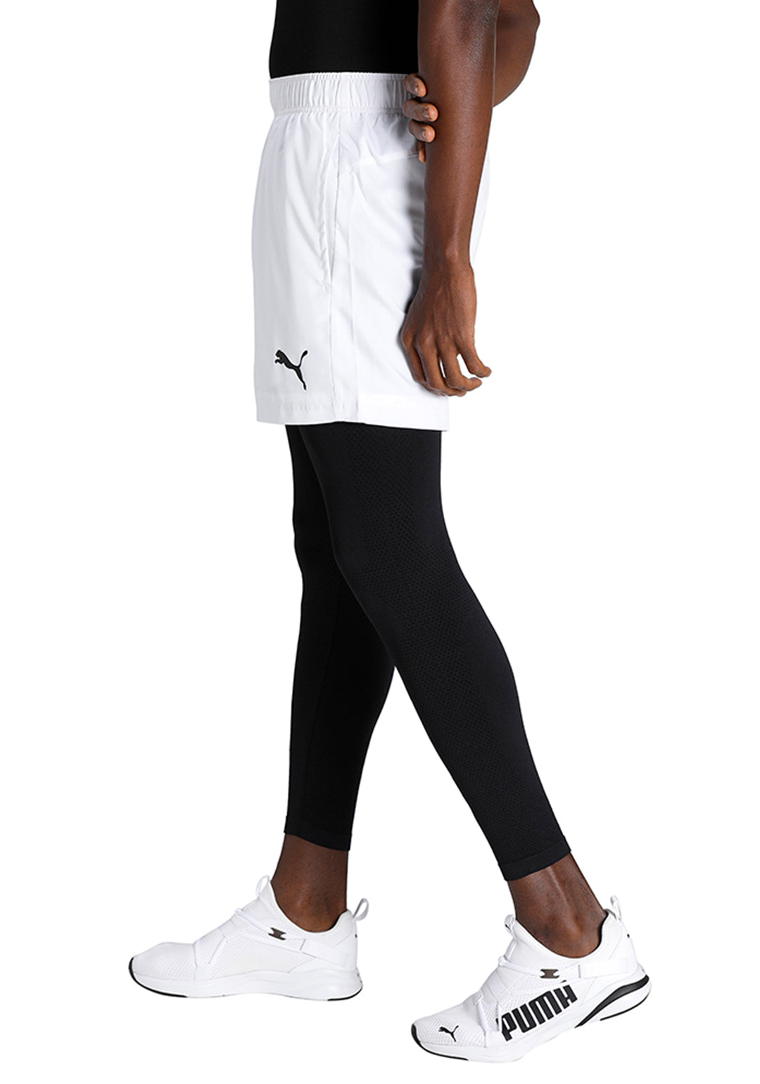 Puma Men Puma White Solid Active Woven Shorts (3)
