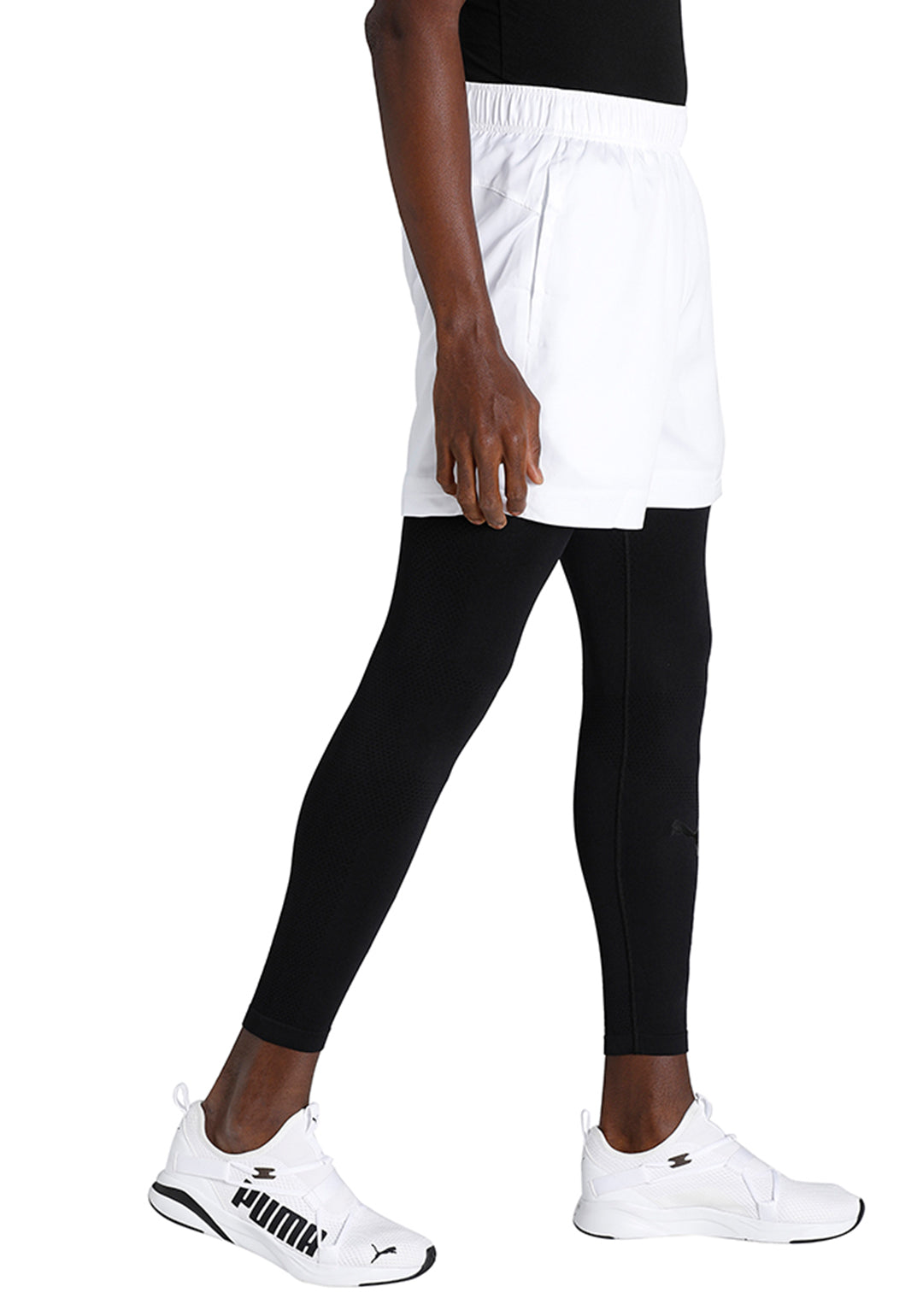 Puma Men Puma White Solid Active Woven Shorts (4)