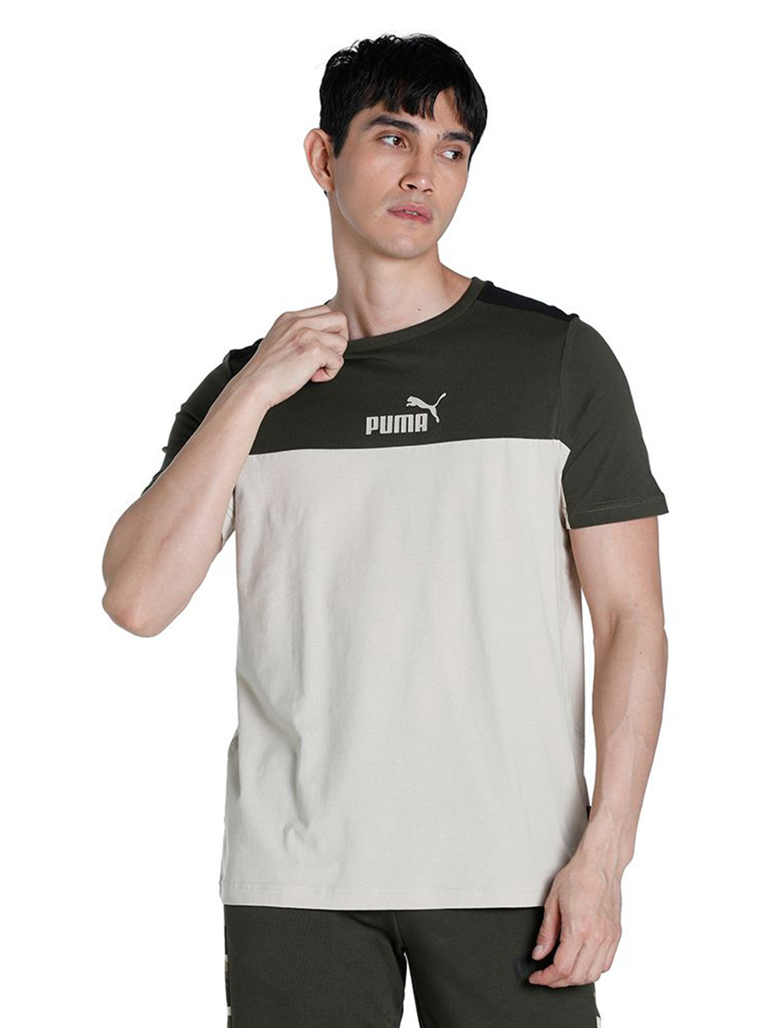 Puma Men Putty Printed Essentials+ Block T-shirt (1)