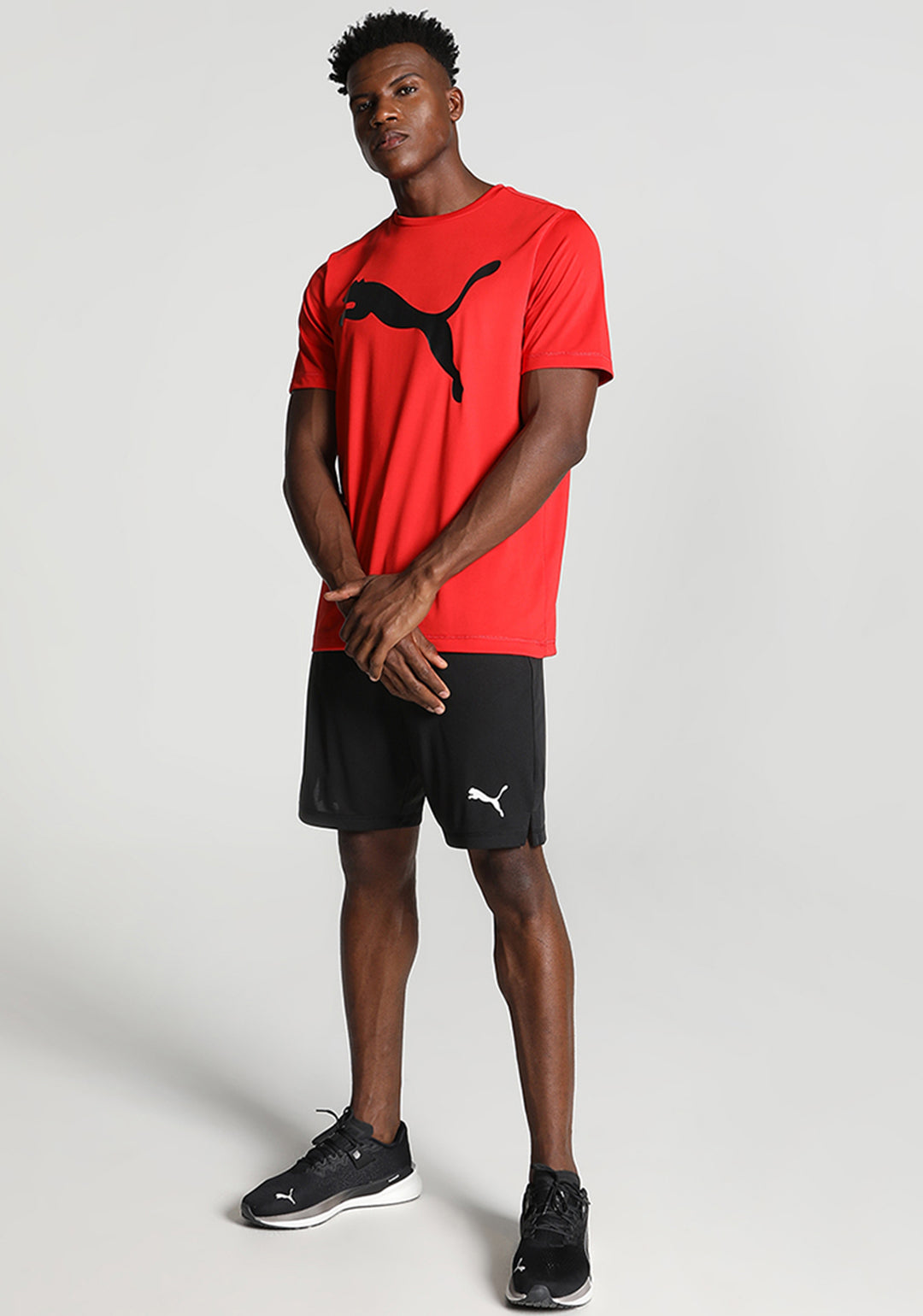 Puma Men Red ACTIVE Big Logo T-Shirt (4)