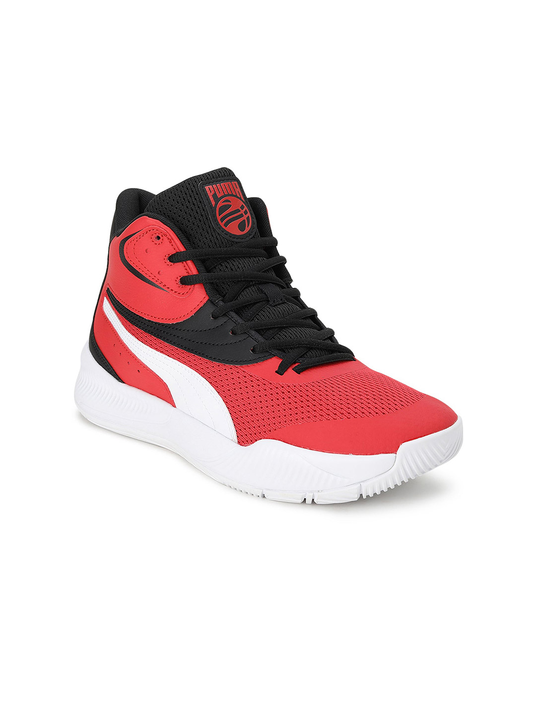 Puma Men Red & Black Triple Mid Basketball Shoes (2)