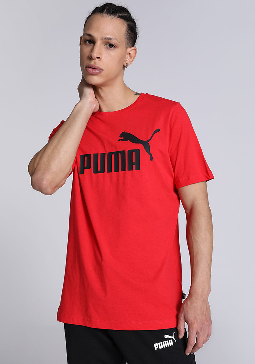 Puma Men Red ESS Logo T-Shirt (1)