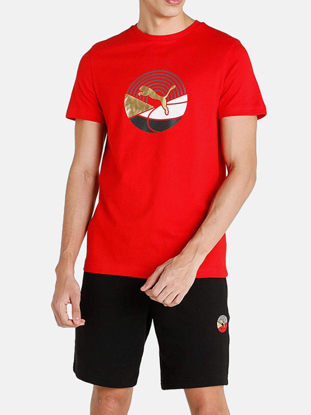 Puma Men Red Printed As Graphic T-Shirts (5)
