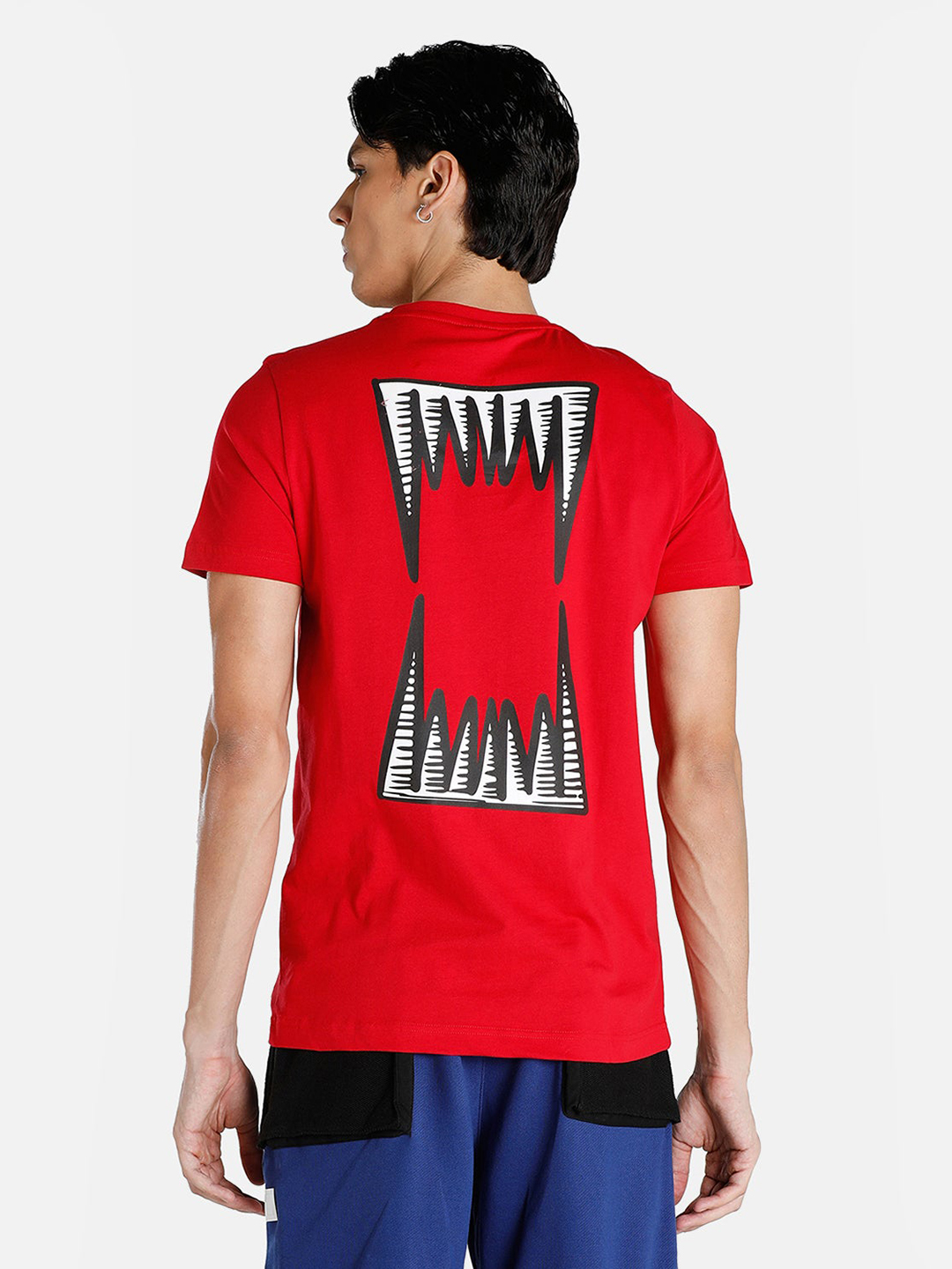 Puma Men Red & White Printed All Net T-Shirts (3)